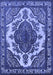 Machine Washable Oriental Blue Industrial Rug, wshurb2215blu