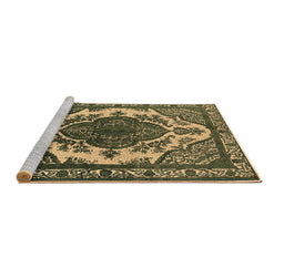 Sideview of Machine Washable Oriental Brown Industrial Rug, wshurb2215brn