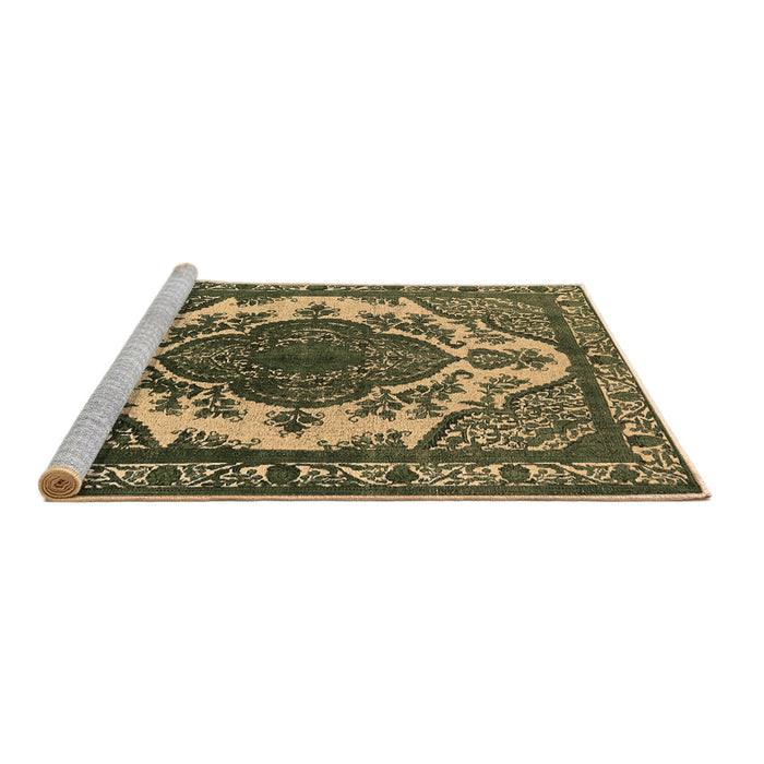 Sideview of Machine Washable Oriental Brown Industrial Rug, wshurb2215brn