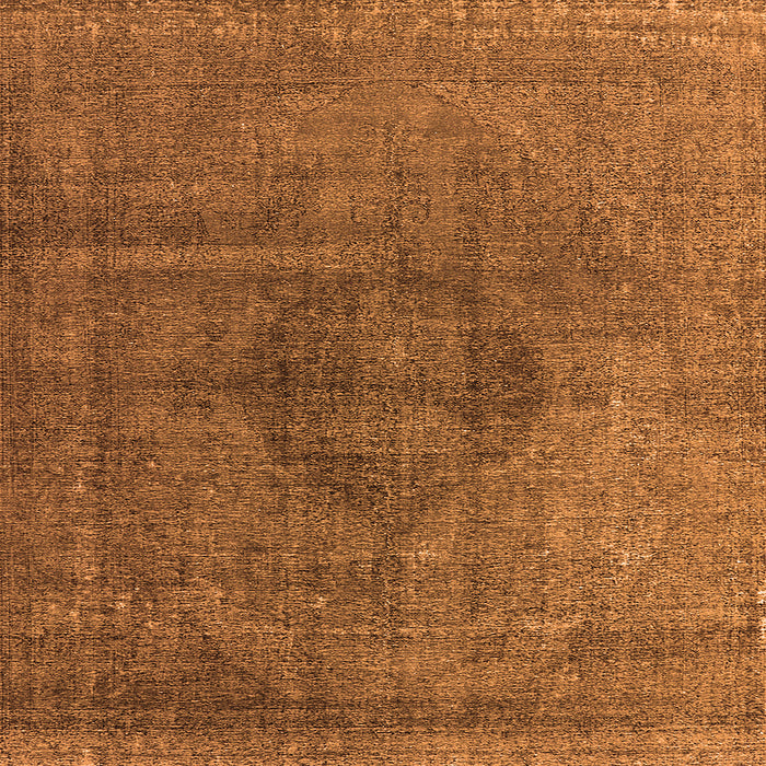 Square Oriental Orange Industrial Rug, urb2216org