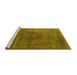 Sideview of Machine Washable Oriental Yellow Industrial Rug, wshurb2216yw