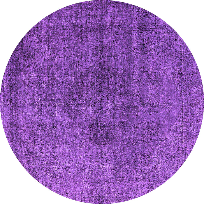 Round Oriental Purple Industrial Rug, urb2216pur