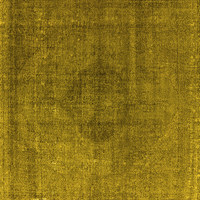 Square Machine Washable Oriental Yellow Industrial Rug, wshurb2216yw