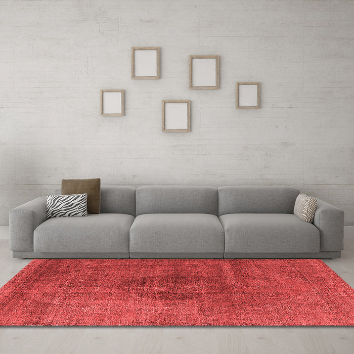 Industrial Red Washable Rugs