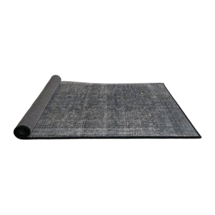 Sideview of Mid-Century Modern Gunmetal Gray Oriental Rug, urb2217