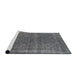 Sideview of Machine Washable Industrial Modern Gunmetal Gray Rug, wshurb2217