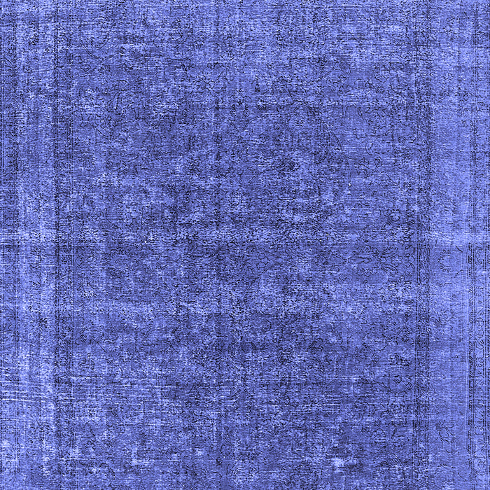 Machine Washable Oriental Blue Industrial Rug, wshurb2217blu