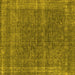 Square Machine Washable Oriental Yellow Industrial Rug, wshurb2217yw