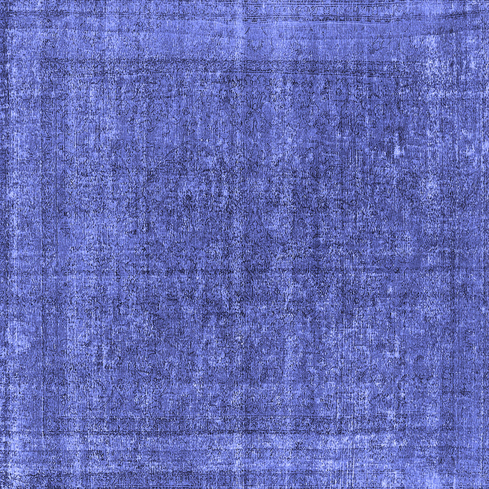 Square Oriental Blue Industrial Rug, urb2217blu