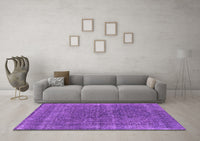 Machine Washable Oriental Purple Industrial Rug, wshurb2217pur