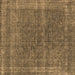 Square Oriental Brown Industrial Rug, urb2217brn