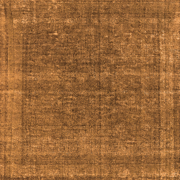 Square Machine Washable Oriental Orange Industrial Area Rugs, wshurb2217org