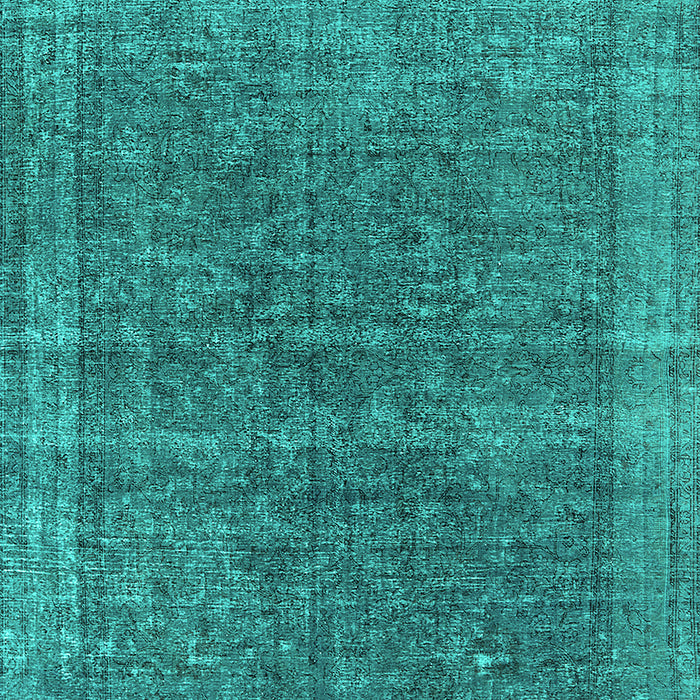Machine Washable Oriental Turquoise Industrial Area Rugs, wshurb2217turq