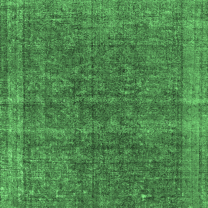 Machine Washable Oriental Emerald Green Industrial Area Rugs, wshurb2217emgrn