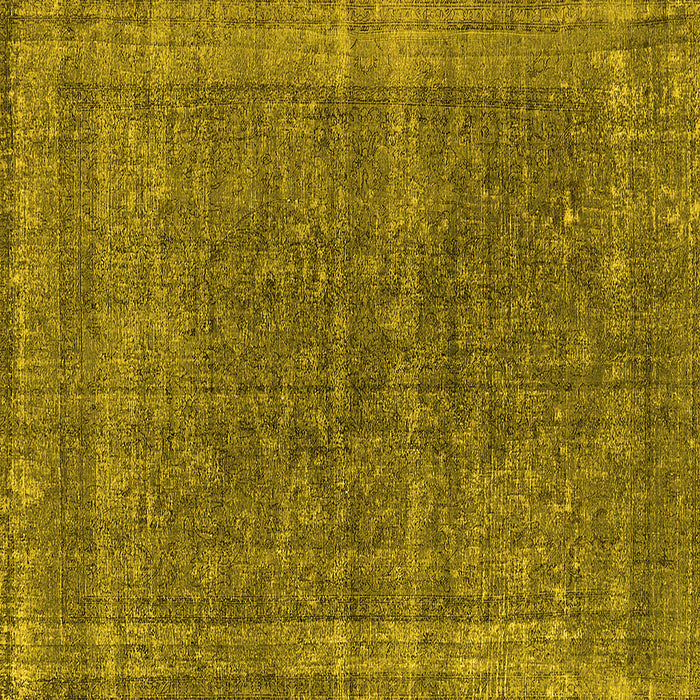 Square Oriental Yellow Industrial Rug, urb2217yw