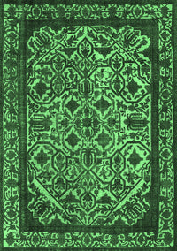 Oriental Emerald Green Industrial Rug, urb2218emgrn