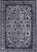 Machine Washable Industrial Modern Dark Slate Blue Rug, wshurb2218