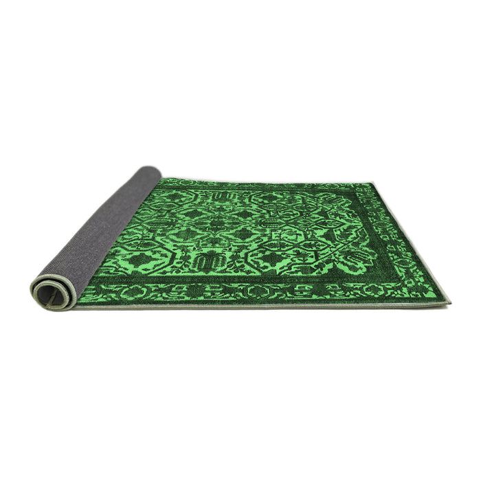 Sideview of Oriental Emerald Green Industrial Rug, urb2218emgrn