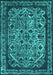 Oriental Turquoise Industrial Rug, urb2218turq