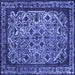 Square Oriental Blue Industrial Rug, urb2218blu