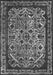 Machine Washable Oriental Gray Industrial Rug, wshurb2218gry