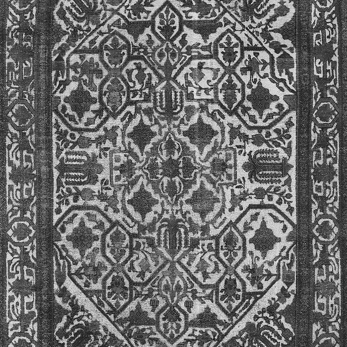 Machine Washable Oriental Gray Industrial Rug, wshurb2218gry