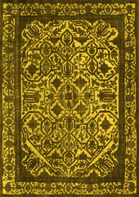 Oriental Yellow Industrial Rug, urb2218yw