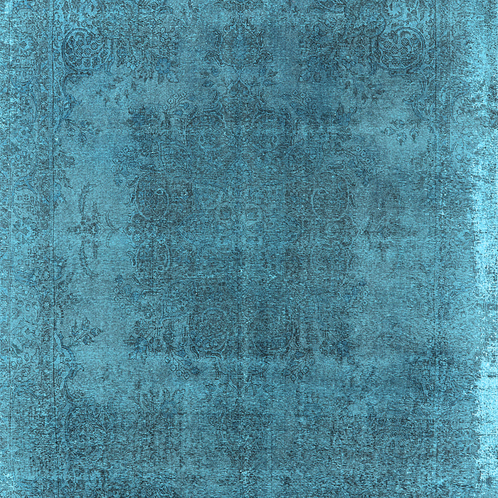 Machine Washable Oriental Light Blue Industrial Rug, wshurb2219lblu