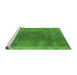 Sideview of Machine Washable Oriental Green Industrial Area Rugs, wshurb2219grn