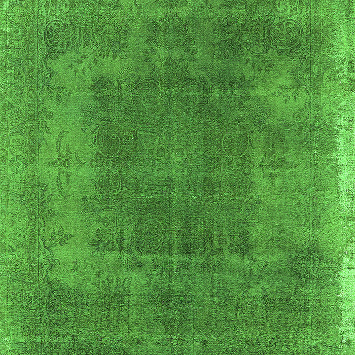 Machine Washable Oriental Green Industrial Area Rugs, wshurb2219grn