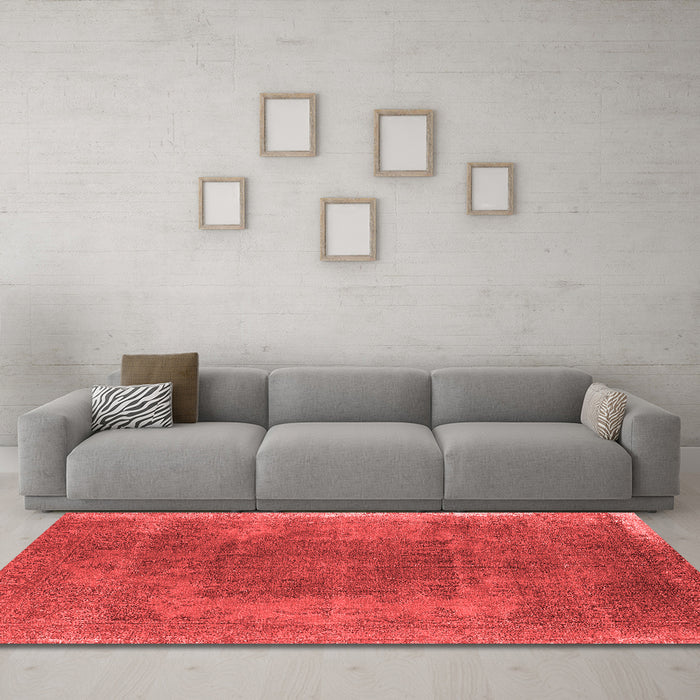 Industrial Red Washable Rugs