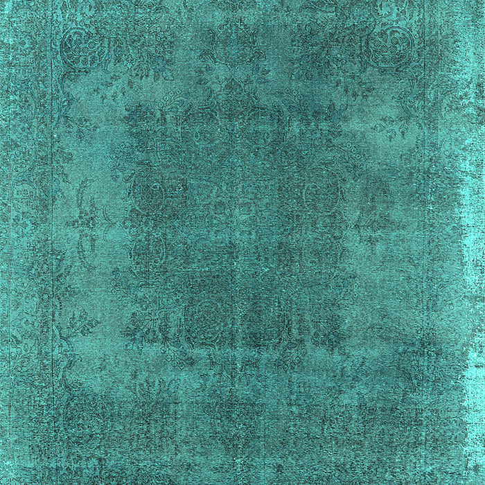 Machine Washable Oriental Turquoise Industrial Area Rugs, wshurb2219turq