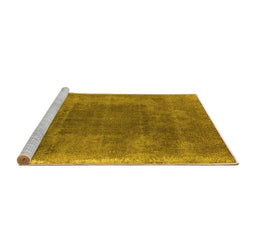Sideview of Machine Washable Oriental Yellow Industrial Rug, wshurb2219yw