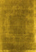 Machine Washable Oriental Yellow Industrial Rug, wshurb2219yw