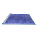 Sideview of Machine Washable Oriental Blue Industrial Rug, wshurb2219blu