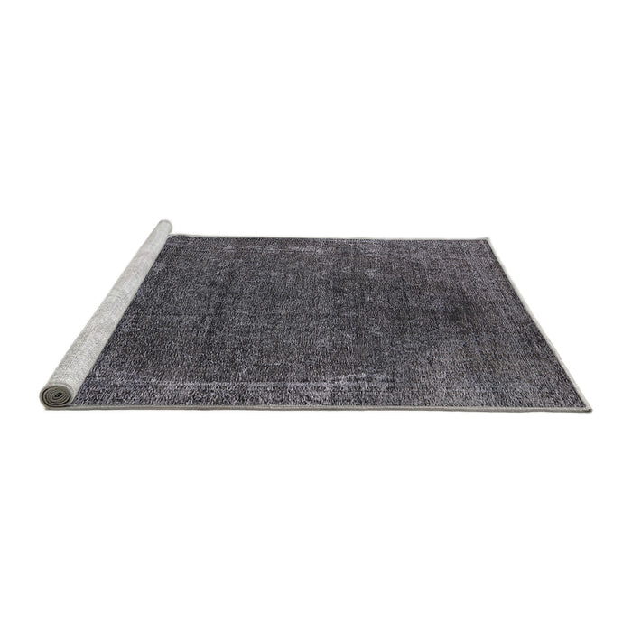 Sideview of Machine Washable Industrial Modern Light Black Rug, wshurb2220