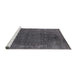 Sideview of Machine Washable Industrial Modern Light Black Rug, wshurb2220