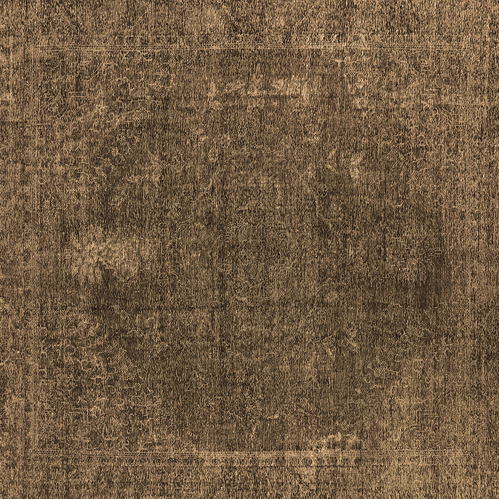 Square Machine Washable Oriental Brown Industrial Rug, wshurb2220brn