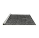 Sideview of Machine Washable Oriental Gray Industrial Rug, wshurb2220gry
