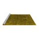 Sideview of Machine Washable Oriental Yellow Industrial Rug, wshurb2220yw