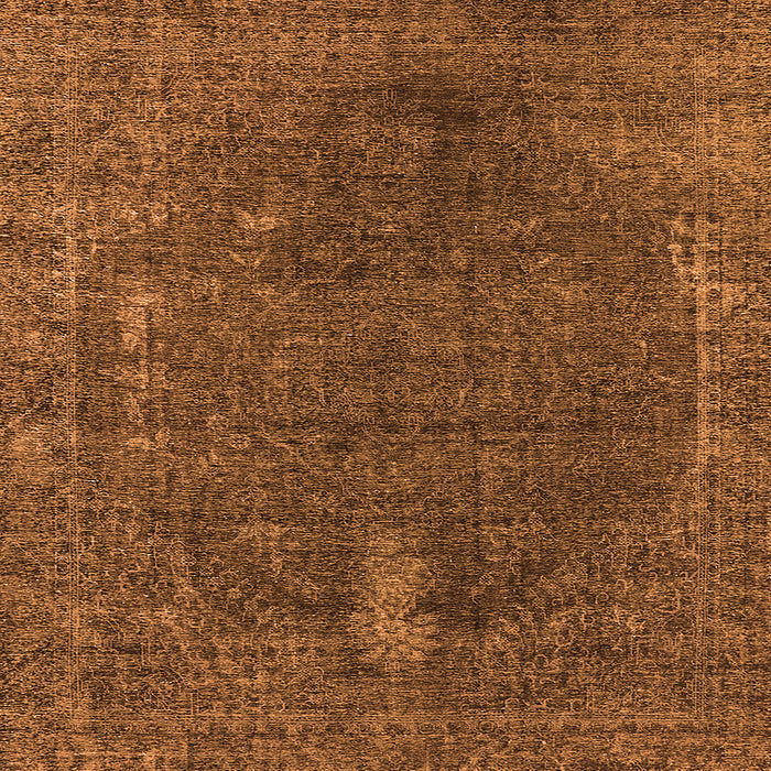 Square Machine Washable Oriental Orange Industrial Area Rugs, wshurb2220org