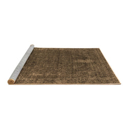 Sideview of Machine Washable Oriental Brown Industrial Rug, wshurb2220brn