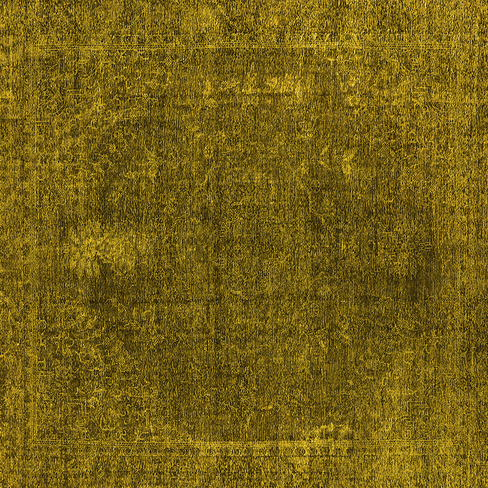 Square Machine Washable Oriental Yellow Industrial Rug, wshurb2220yw