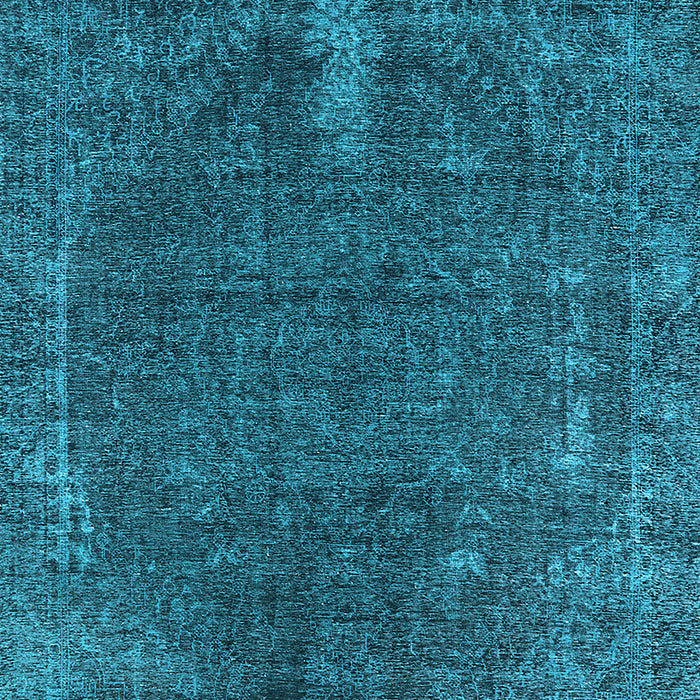Machine Washable Oriental Light Blue Industrial Rug, wshurb2220lblu