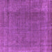 Square Machine Washable Oriental Purple Industrial Area Rugs, wshurb2221pur