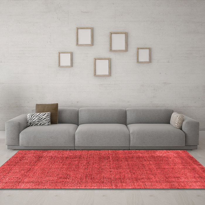 Industrial Red Washable Rugs