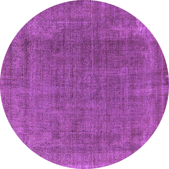 Round Machine Washable Oriental Purple Industrial Area Rugs, wshurb2221pur