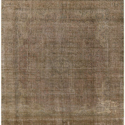 Square Machine Washable Industrial Modern Dark Almond Brown Rug, wshurb2221