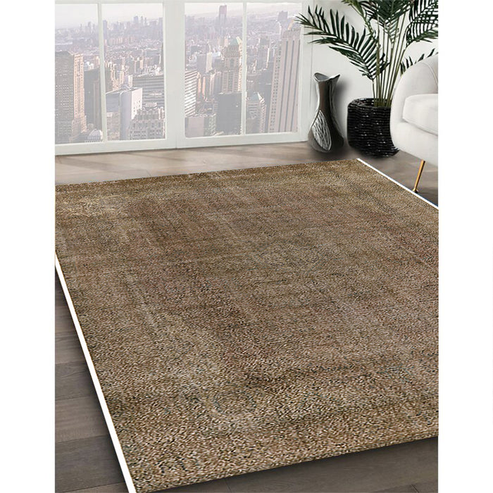 Machine Washable Industrial Modern Dark Almond Brown Rug in a Family Room, wshurb2221