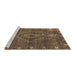 Sideview of Machine Washable Oriental Brown Industrial Rug, wshurb2222brn